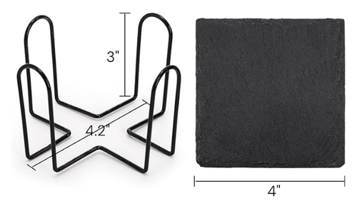 Blake Slate Coasters 4"Square