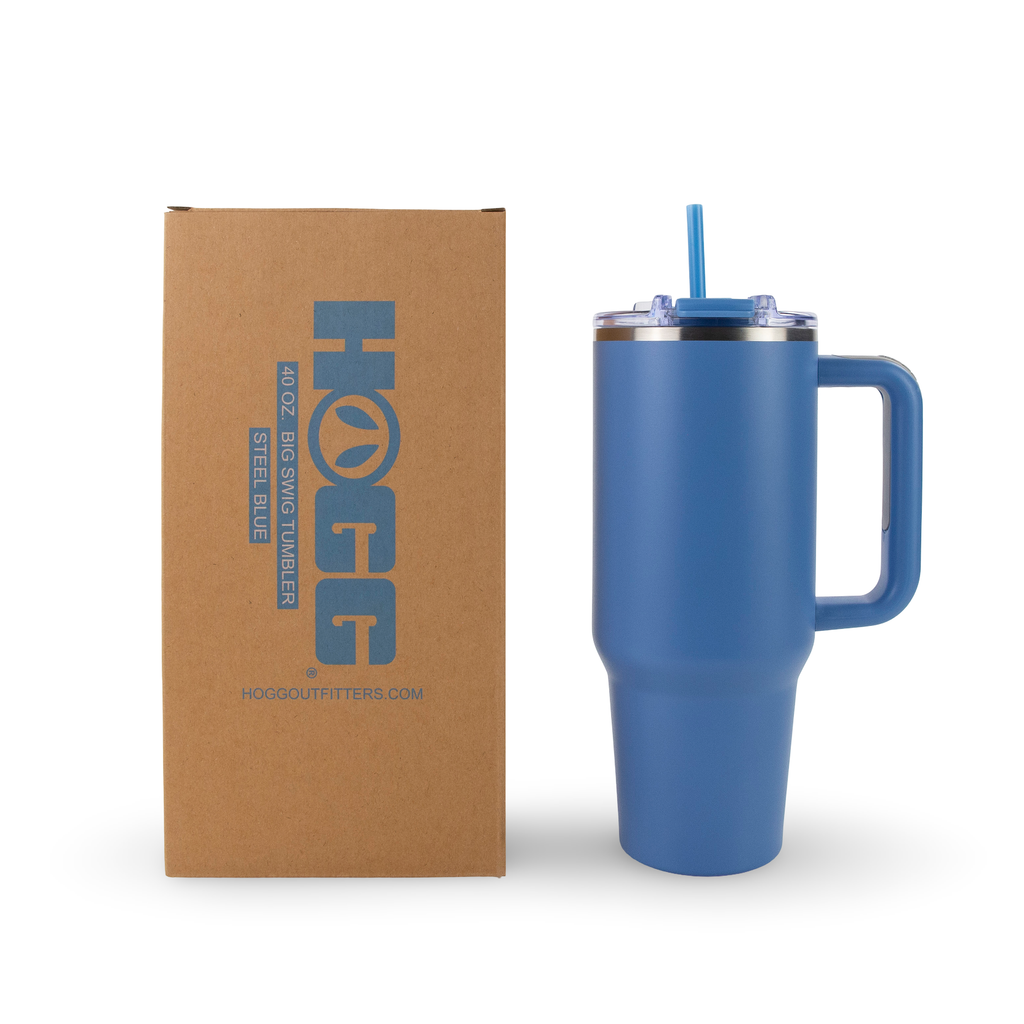 40oz POWDER COATED BIG SWIG TUMBLER: Navy Blue