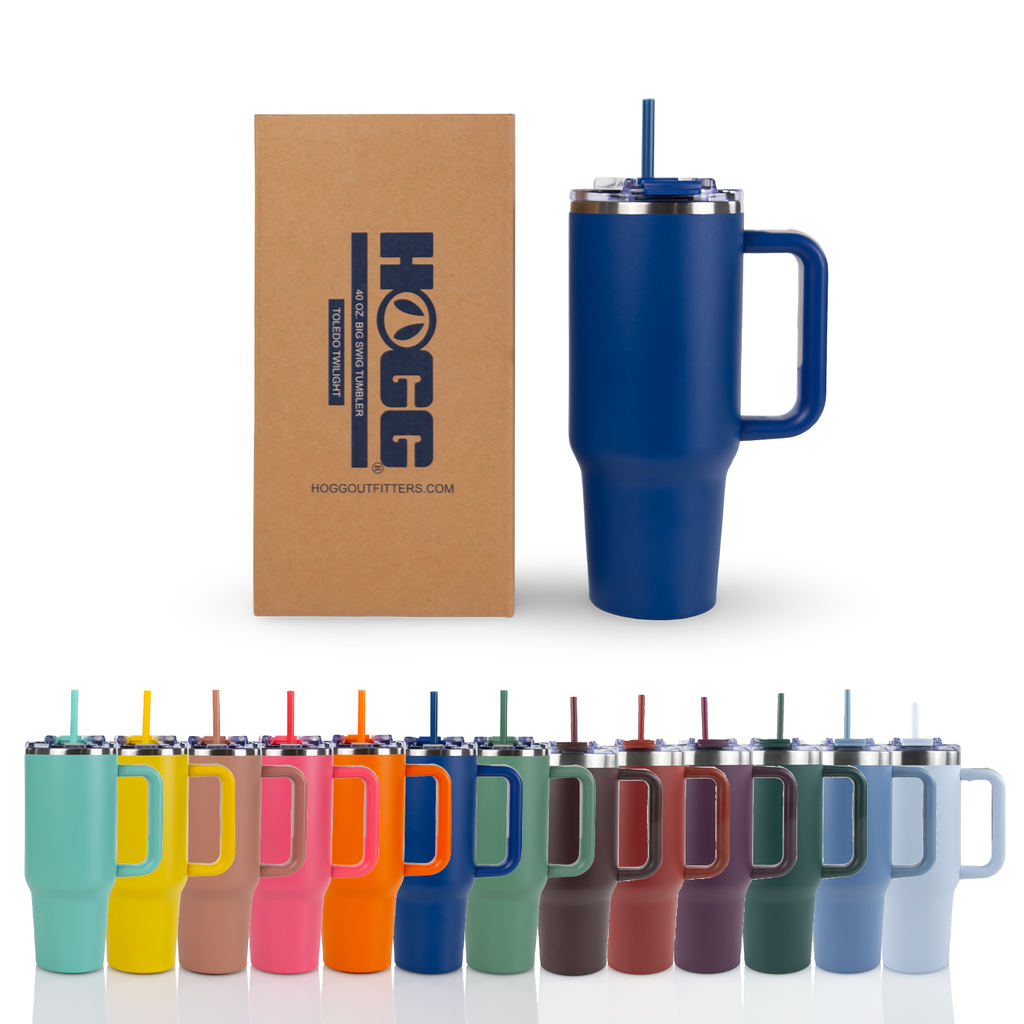 40oz POWDER COATED BIG SWIG TUMBLER: Navy Blue